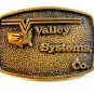 1978 Solid Brass Valley Systems Co. Belt Buckle by BTS