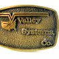 1978 Solid Brass Valley Systems Co. Belt Buckle by BTS