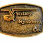 1978 Solid Brass Valley Systems Co. Belt Buckle by BTS