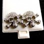 Larger Skull CZs Pierced Studs Earrings 12092013ty