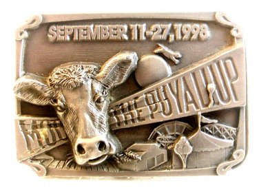 1998 Siskiyou Moo The Puyallup Belt Buckle