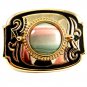 Cowgirl Western Pink Green Agate Belt Buckle 4102014
