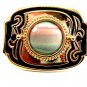 Cowgirl Western Pink Green Agate Belt Buckle 4102014