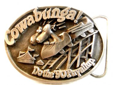 1990 Siskiyou Cowabunga! Do The Puyallup Belt Buckle