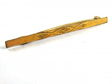 Goldtone Victorian / Edwardian Bar Brooch 7714