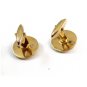 Goldtone Green Buddha Cufflinks 04222014 Unsigned