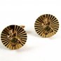 Goldtone Green Buddha Cufflinks 04222014 Unsigned