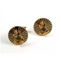 Goldtone Green Buddha Cufflinks 04222014 Unsigned