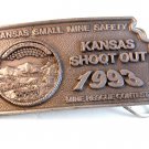 1993 Kansas Small Mine Safety Shoot Out Belt Buckle