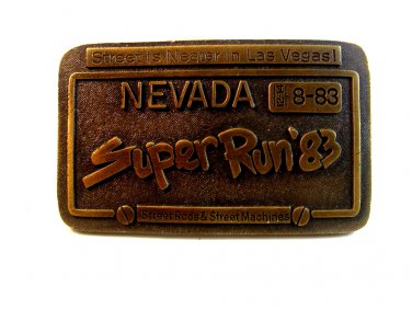 Nevada Super Run '83 Street Rods & Street Machines Belt Buckle