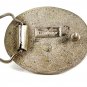 Coiled Rattle Snake Enameled Belt Buckle by Kolcaco
