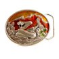 Coiled Rattle Snake Enameled Belt Buckle by Kolcaco