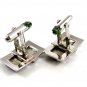 Silvertone Train Locomotive Smoke Stack Cufflinks by Shield