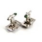 Silvertone Train Locomotive Smoke Stack Cufflinks by Shield