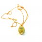 Joan Rivers LIght Green Jadite Pendant / Chain