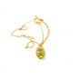 Joan Rivers LIght Green Jadite Pendant / Chain