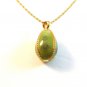 Joan Rivers LIght Green Jadite Pendant / Chain