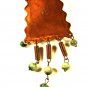 Mexican Copper Green Stones Native 20" Chain Dangley Necklace Unmarked 72215