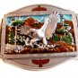 1993 Bald Eagle with Snake Enameled Belt Buckle by Brew City Collectibles