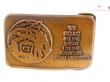 1996 NOAC See The Dream Live The Adventure Indiana University Belt Buckle