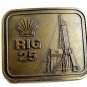 True Vinage Shell Oil Rig 25 Belt Buckle By RJ 102314