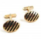 Goldtone & Red Cufflinks 04212014 by Swank