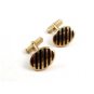 Goldtone & Red Cufflinks 04212014 by Swank