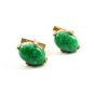 Goldtone & Light Green Cufflinks