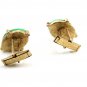 Goldtone & Light Green Cufflinks