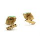 Goldtone & Light Green Cufflinks