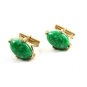 Goldtone & Light Green Cufflinks