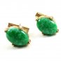 Goldtone & Light Green Cufflinks
