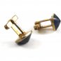 Goldtone & Blue Cufflinks by Swank