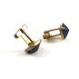 Goldtone & Blue Cufflinks by Swank