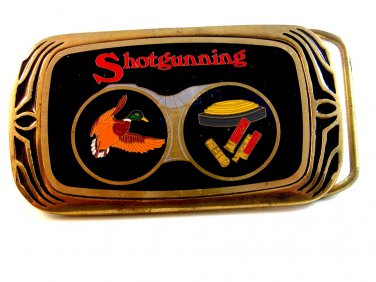 1983 Shotgunning Shot Gunning Belt Buckle by Nap