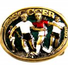1982 World Cup Soccer Belt Buckle 5714 by Great American Buckle Co