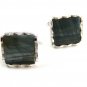 Silvertone & Grey Brownish Cufflinks 04222014 Unsigned