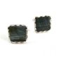 Silvertone & Grey Brownish Cufflinks 04222014 Unsigned