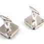 Silvertone & Grey Brownish Cufflinks 04222014 Unsigned
