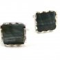 Silvertone & Grey Brownish Cufflinks 04222014 Unsigned