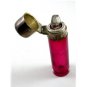 English Red Glass Sterling Top Perfume Bottle Signed CM 7714