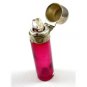 English Red Glass Sterling Top Perfume Bottle Signed CM 7714