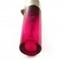 English Red Glass Sterling Top Perfume Bottle Signed CM 7714