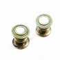 Deco Silvertone Mother Pearl Green Snap Link Cufflinks by Snap Link 103114e
