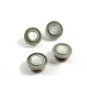 Deco Silvertone Mother Pearl Green Snap Link Cufflinks by Snap Link 103114e