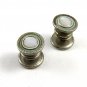 Deco Silvertone Mother Pearl Green Snap Link Cufflinks by Snap Link 103114e