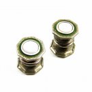 Deco Silvertone Mother Pearl Green Snap Link Cufflinks by Snap Link 103114d