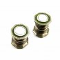 Deco Silvertone Mother Pearl Green Snap Link Cufflinks by Snap Link 103114d