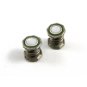 Deco Silvertone Mother Pearl Green Snap Link Cufflinks by Snap Link 103114d