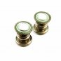 Deco Silvertone Mother Pearl Green Snap Link Cufflinks by Snap Link 103114k